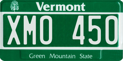 VT license plate XMO450