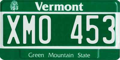 VT license plate XMO453