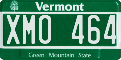 VT license plate XMO464