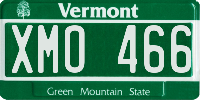 VT license plate XMO466