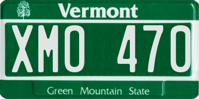 VT license plate XMO470