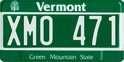 VT license plate XMO471