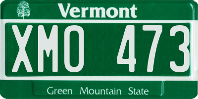 VT license plate XMO473