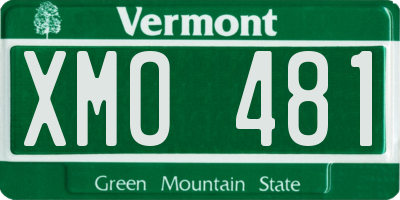 VT license plate XMO481