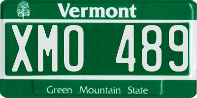 VT license plate XMO489