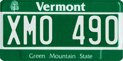 VT license plate XMO490