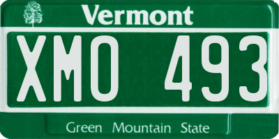 VT license plate XMO493
