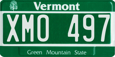 VT license plate XMO497