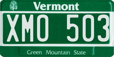VT license plate XMO503