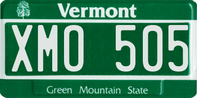 VT license plate XMO505