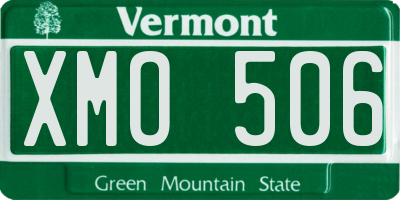 VT license plate XMO506