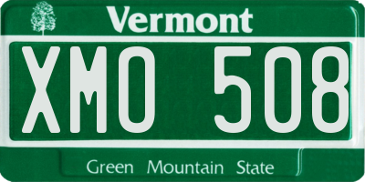 VT license plate XMO508