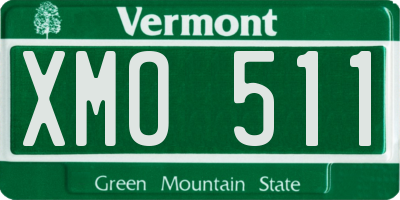 VT license plate XMO511