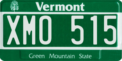 VT license plate XMO515