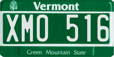 VT license plate XMO516
