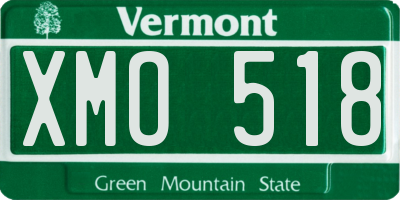 VT license plate XMO518