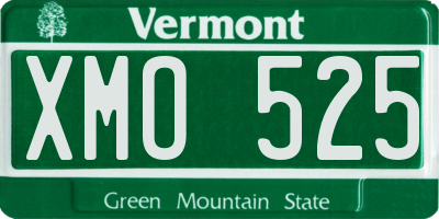 VT license plate XMO525