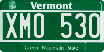 VT license plate XMO530