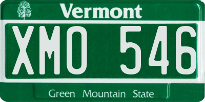 VT license plate XMO546