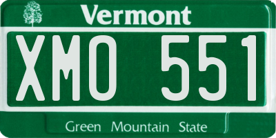 VT license plate XMO551