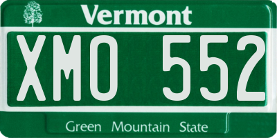 VT license plate XMO552