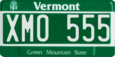 VT license plate XMO555
