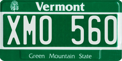 VT license plate XMO560