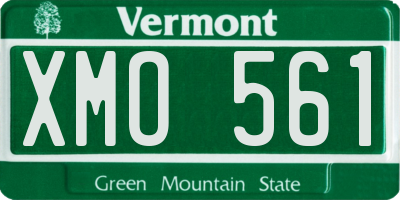 VT license plate XMO561