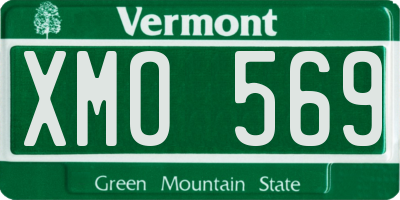 VT license plate XMO569