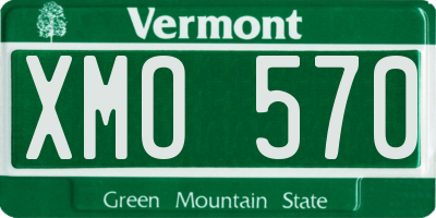 VT license plate XMO570
