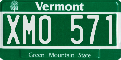 VT license plate XMO571