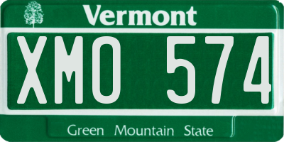 VT license plate XMO574
