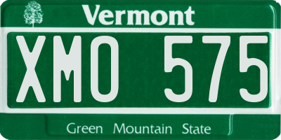 VT license plate XMO575