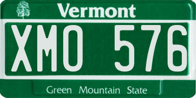 VT license plate XMO576