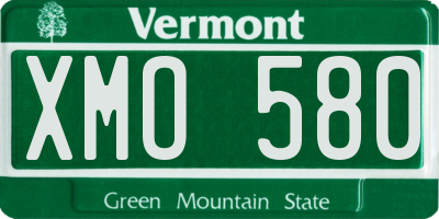 VT license plate XMO580