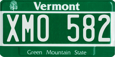 VT license plate XMO582