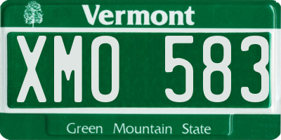 VT license plate XMO583