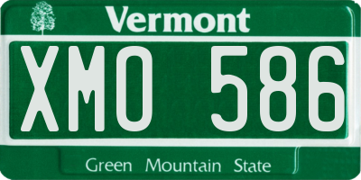 VT license plate XMO586