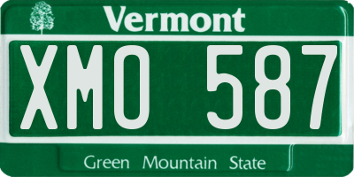 VT license plate XMO587