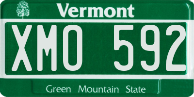VT license plate XMO592