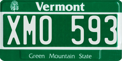 VT license plate XMO593