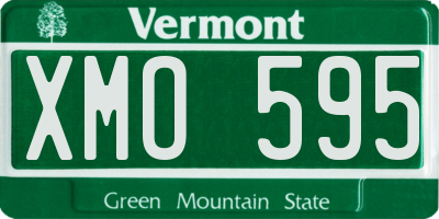 VT license plate XMO595