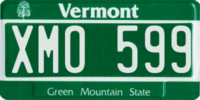 VT license plate XMO599