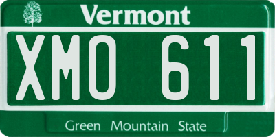 VT license plate XMO611