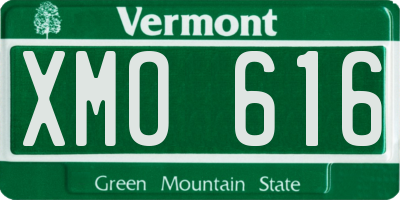 VT license plate XMO616