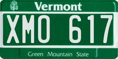 VT license plate XMO617