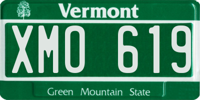 VT license plate XMO619