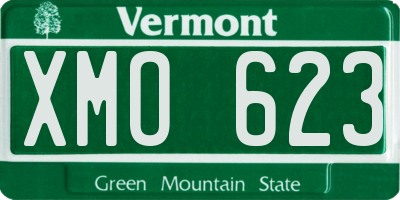 VT license plate XMO623
