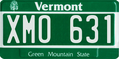 VT license plate XMO631