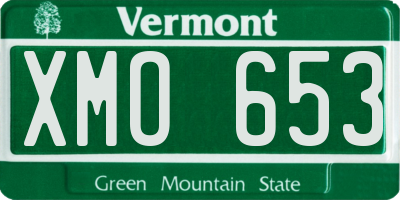 VT license plate XMO653